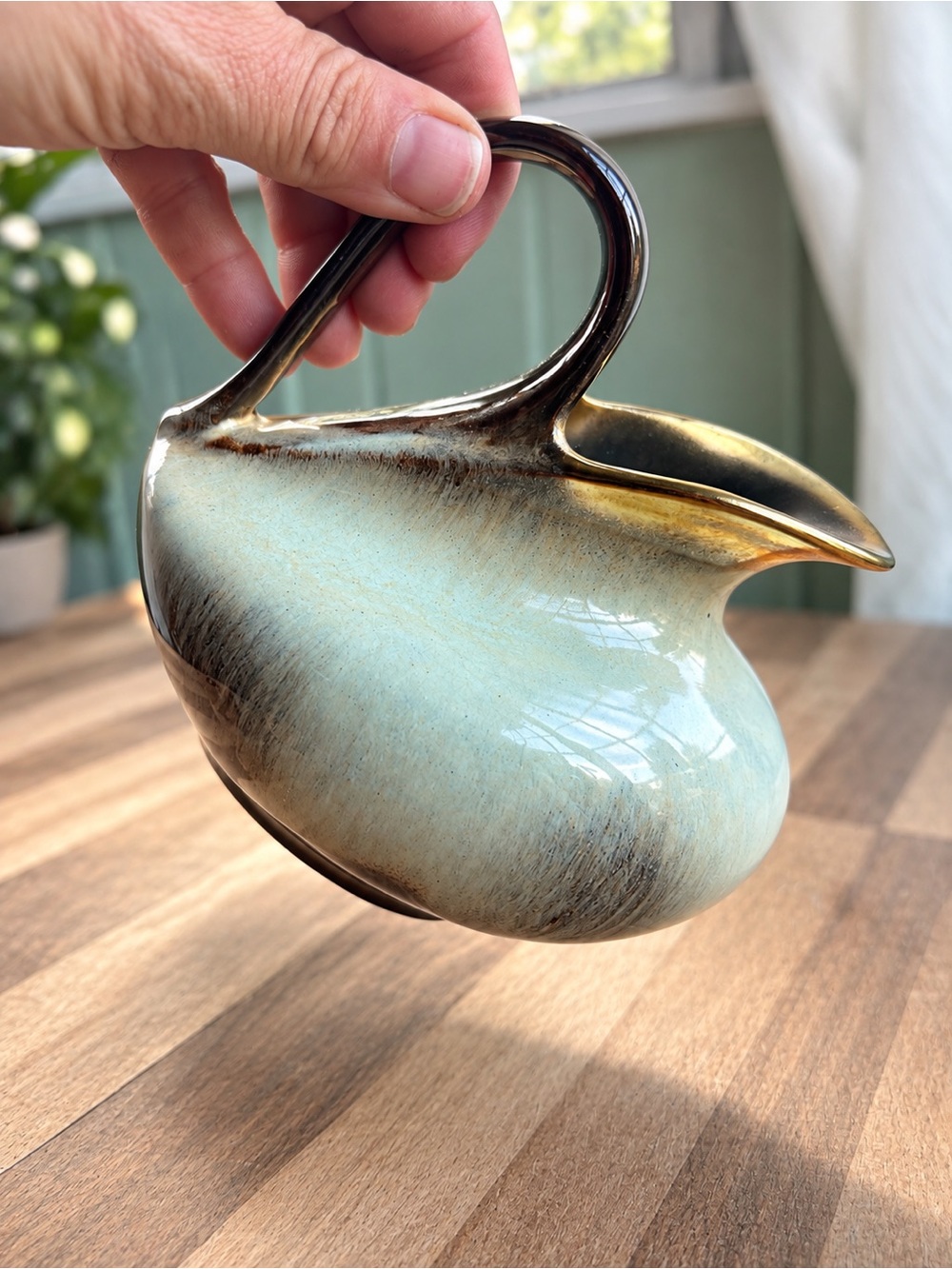 Vintage Carstens Tönnieshof Germany 479 Pottery Pitcher MCM Drip Glaze